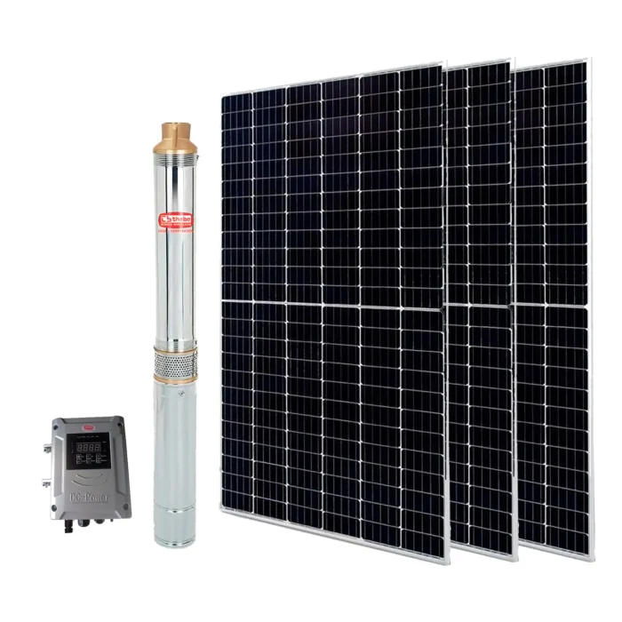 KIT Bomba Solar Ebara 3BPS3-12 CE 1100W 144V + 3 Placas Solares 570 Whats